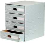 4 Drawer Unit Green/White 1pk
